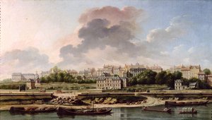 Kaien og landsbyen Passy i 1757